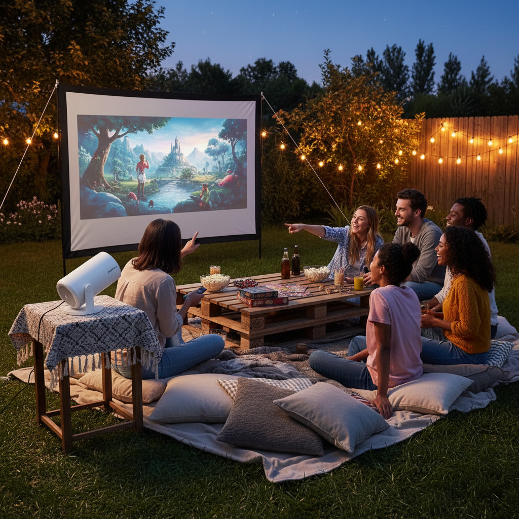 Magcubic HY300 Pro Projector Mini Portable | 4K Support Android 11 WiFi6 BT5.0 | 200 ANSI Home Theater & Outdoor